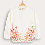 Floral top - beige