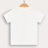 חולצת בייבי עם הדפס - שמנת