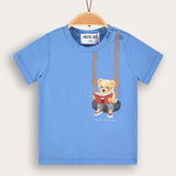 חולצת בייבי עם הדפס - תכלת