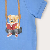 חולצת בייבי עם הדפס - תכלת