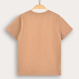 S.K. T-shirt with art - beige