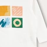 חולצת בייבי עם הדפס - שמנת