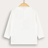 חולצת בייבי עם הדפס - שמנת