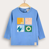 חולצת בייבי עם הדפס - תכלת