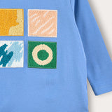 חולצת בייבי עם הדפס - תכלת