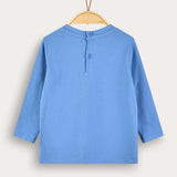 חולצת בייבי עם הדפס - תכלת