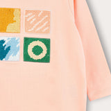 חולצת בייבי עם הדפס - ורוד