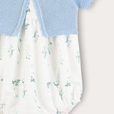 אוברול בייבי בשילוב קרדיגן - תכלת