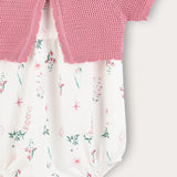 Overalls with cardigan - pink