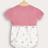 Overalls with cardigan - pink