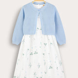 Dress with cardigan - blue