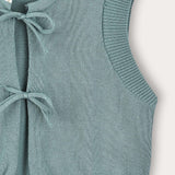 Knit tie cardigan - black