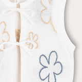 Floral Knit Cardigan - Blue