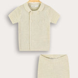 סט בייבי סריג קרושה - פיסטוק