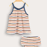 סט ריב פסים - כחול