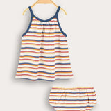 סט ריב פסים - כחול