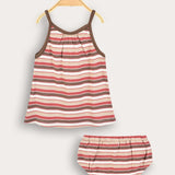 סט ריב פסים - חום