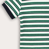 Striped set - green+navy