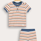 סט ריב פסים - כחול