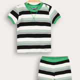 סט ריב פסים - ירוק