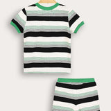 סט ריב פסים - ירוק