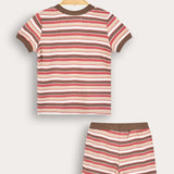 סט ריב פסים - חום