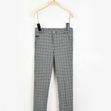 מכנסיים ארוכים מבד סטרץ' - אפור