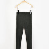 מכנסיים ארוכים מבד סטרץ' - ירוק כהה