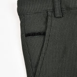 מכנסיים ארוכים מבד סטרץ' - ירוק כהה