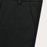 Long linen pants - black