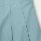 חצאית אריג עם קפלים - מנטה