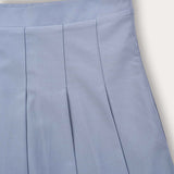 חצאית אריג עם קפלים - תכלת