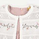 שמלה בשילוב קרדיגן סריג - ורוד