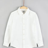 חולצת צווארון מכופתרת - שמנת אוקספורד