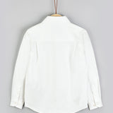 חולצת צווארון מכופתרת - שמנת אוקספורד