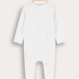 Babygrow with doll print - milk + lt.blue