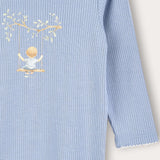 Babygrow with doll print - blue