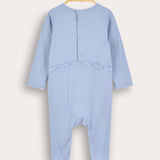 Babygrow with doll print - blue