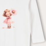 Babygrow with doll print - red