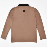 חולצת פולו עם כיס - חום