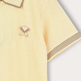 Boys' Plain/Baseball Print Polo - Yellow