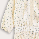 שמלת פליסה פרחונית - כחול