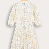 שמלת פליסה פרחונית - כחול