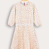 שמלת פליסה פרחונית - ורוד