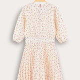 שמלת פליסה פרחונית - ורוד