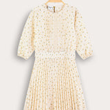 שמלת פליסה פרחונית - צהוב