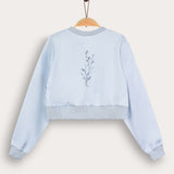 קרדיגן סאטן עם כפתורים - תכלת