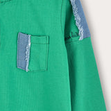 חולצה עם כיס צדדי - ירוק