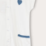 סרפן כפתורים עם קפוצ'ון - שמנת