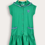 סרפן כפתורים עם קפוצ'ון - ירוק